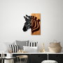 Wallity Zebra v2 Escultura de Pared en Nogal y Negro